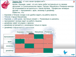 Табличное решение логических задач